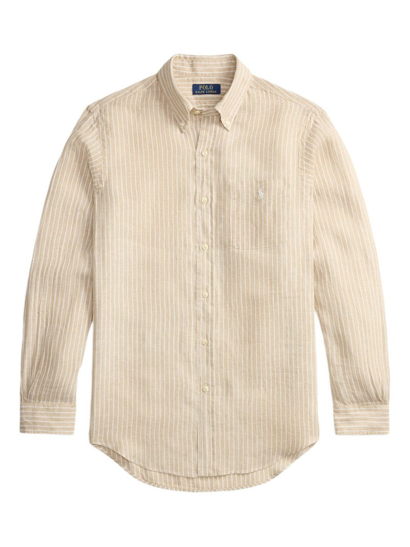 button-down collar striped shirt 1