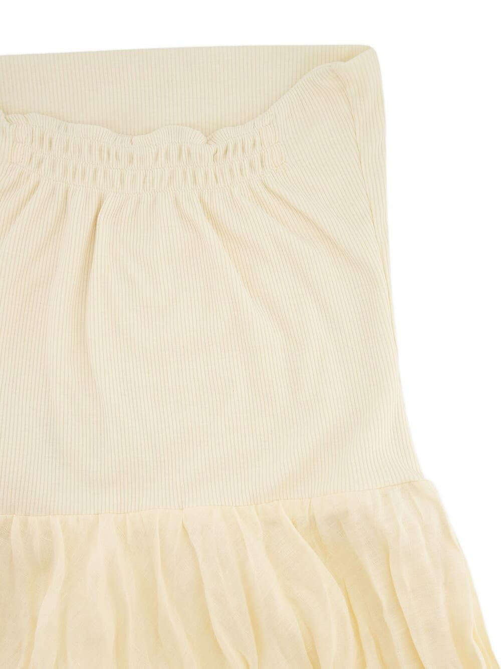 ribbed-waist pleated maxi skirt - 4