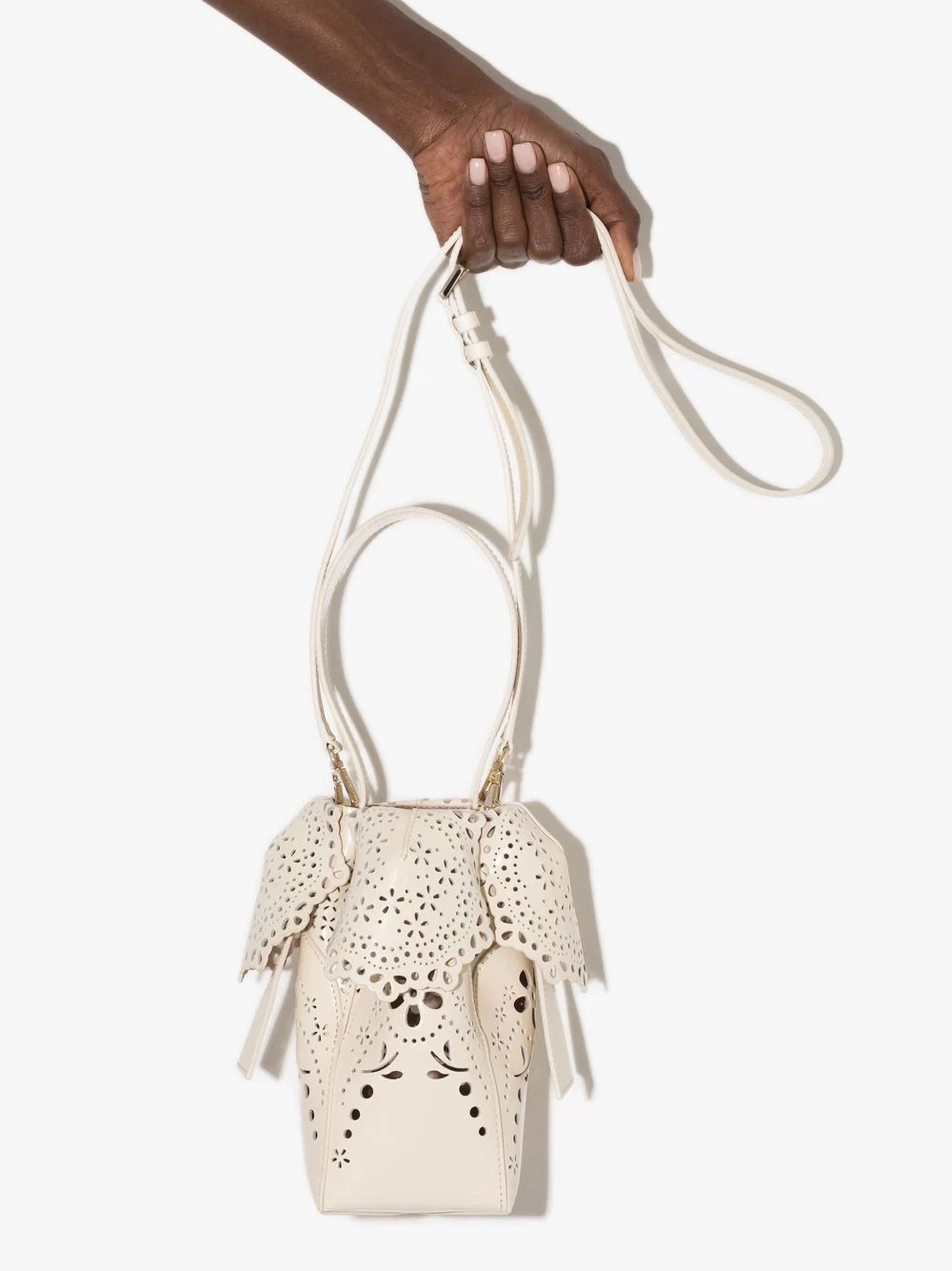 brodrie anglaise mini bucket bag - 4