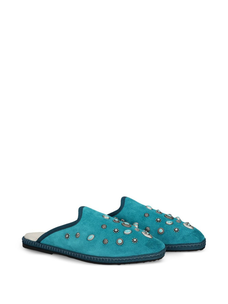 FORTELA Flap Friulan Sabot studded suede mules outlook