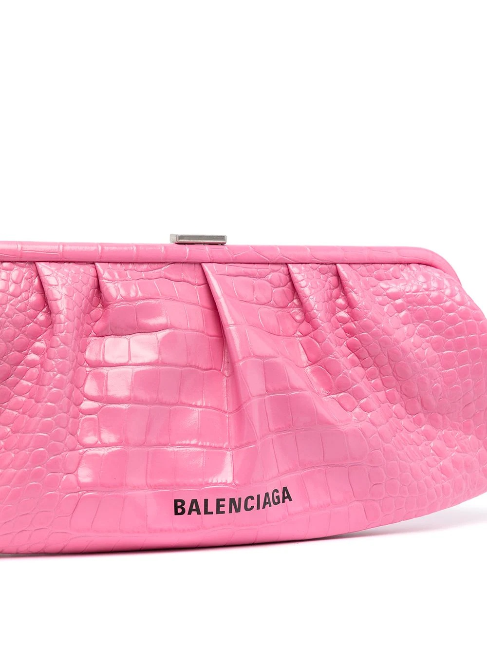 Cloud XL crocodile-embossed clutch - 4