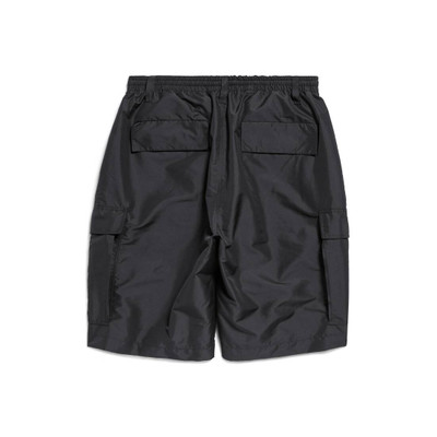 BALENCIAGA Men's Unity Sports Icon Swim Cargo Shorts in Black outlook