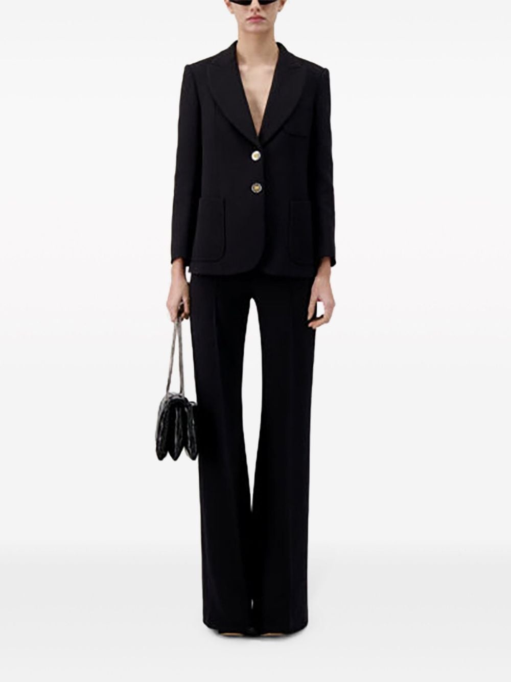 embossed-buttons single-breasted blazer - 2