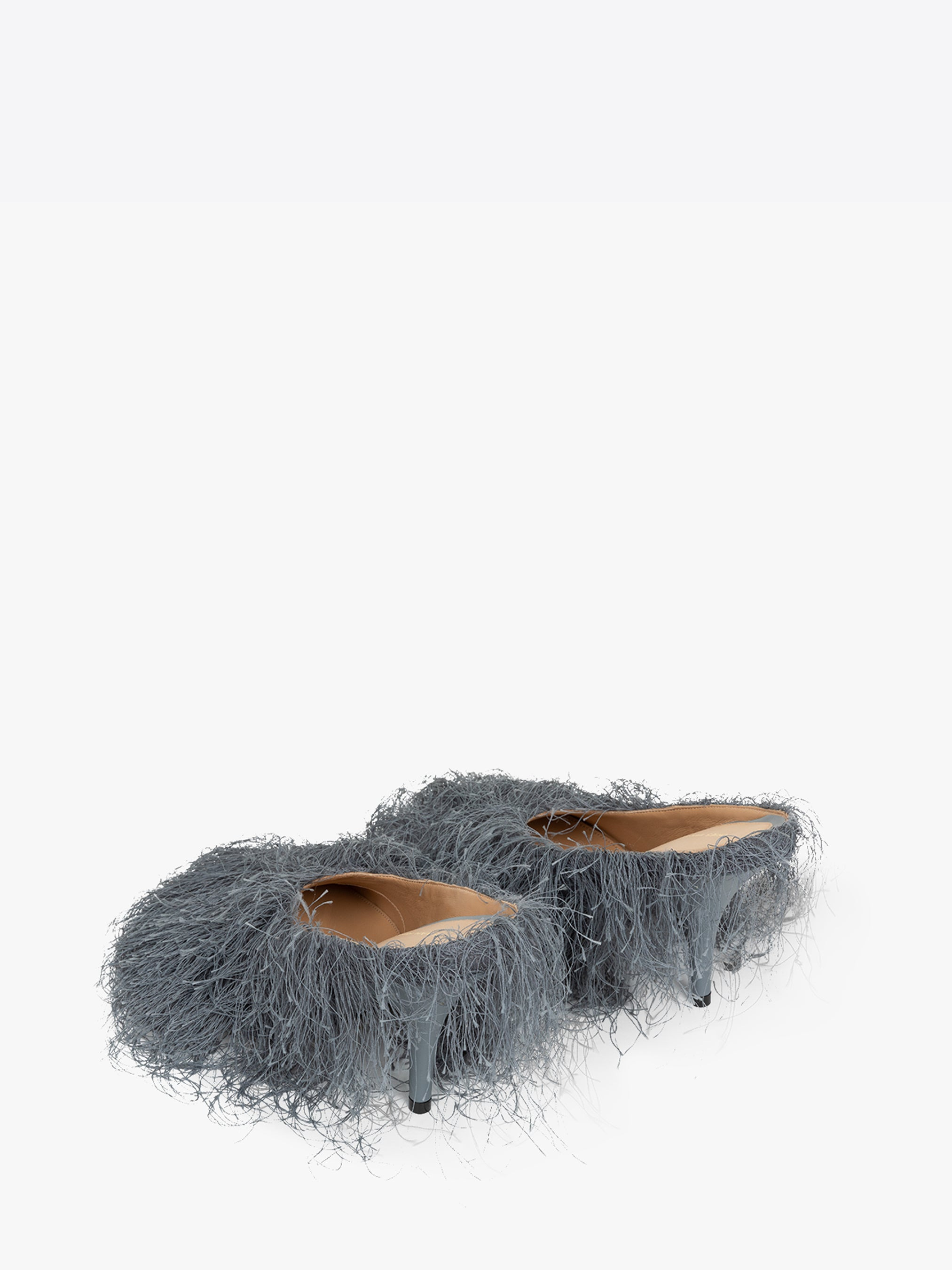 HEELED FRINGED MULES - 4