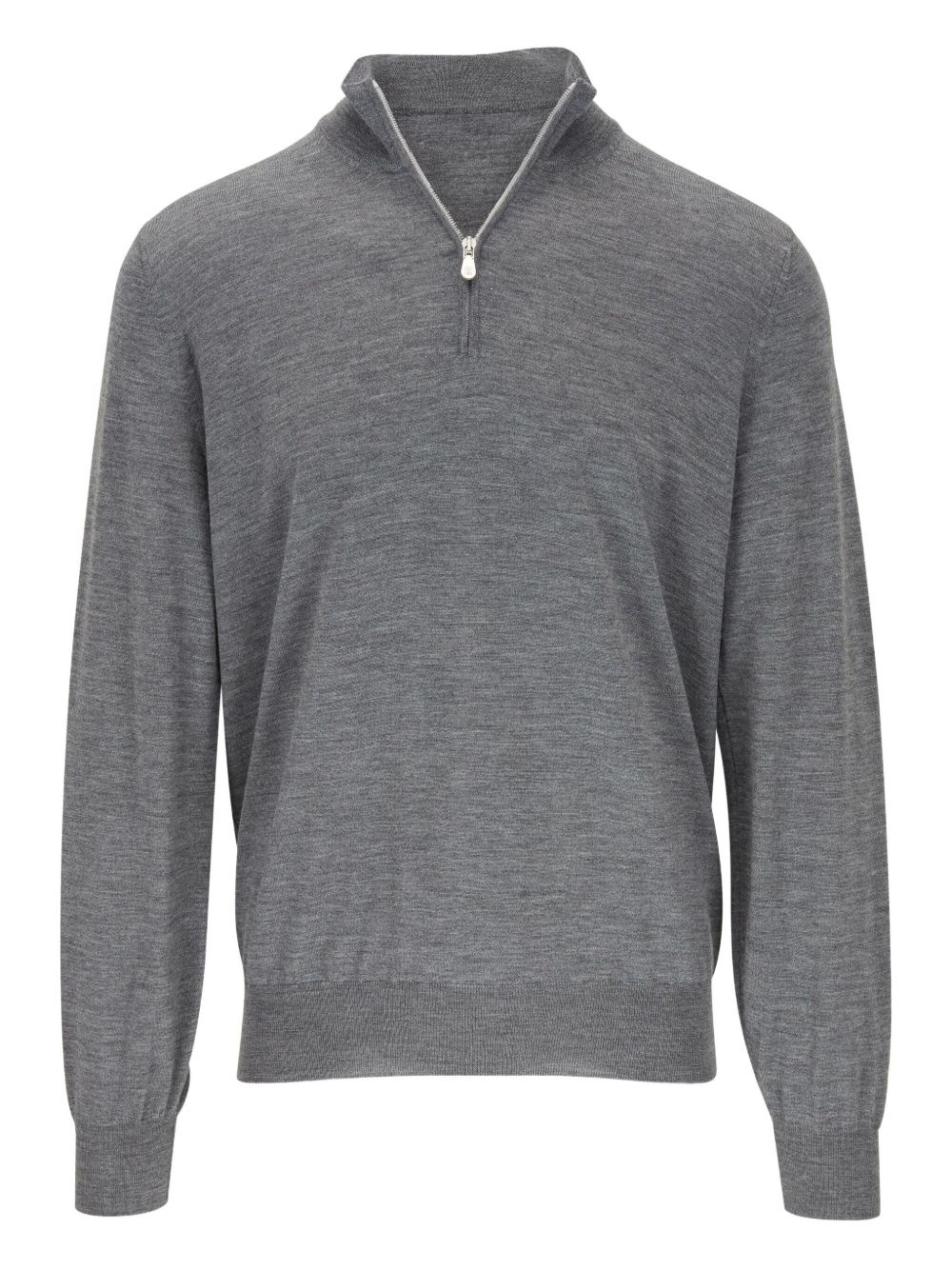 zip-detail sweater - 1