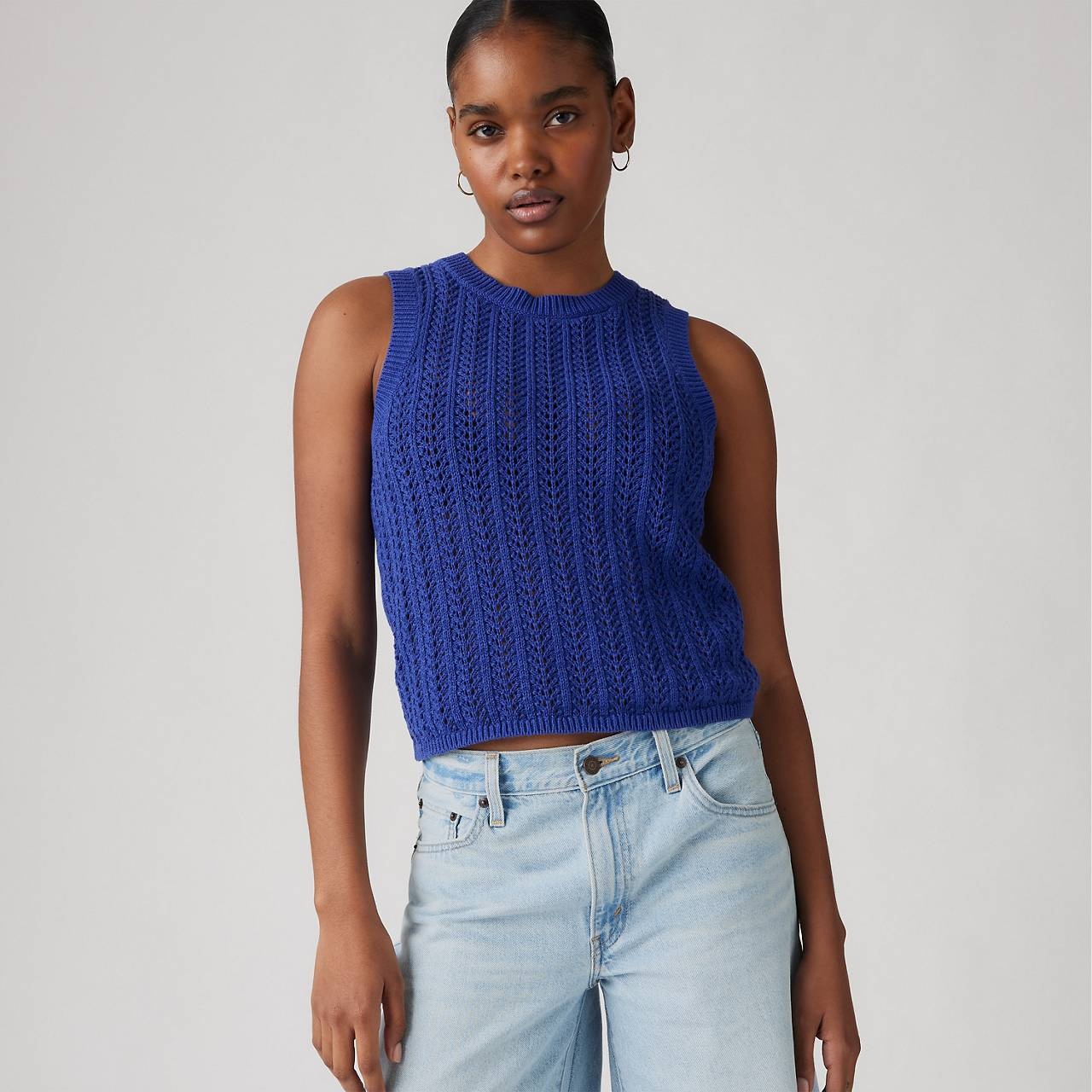 SUNRISE COTTON LINEN CROCHET TANK TOP - 3