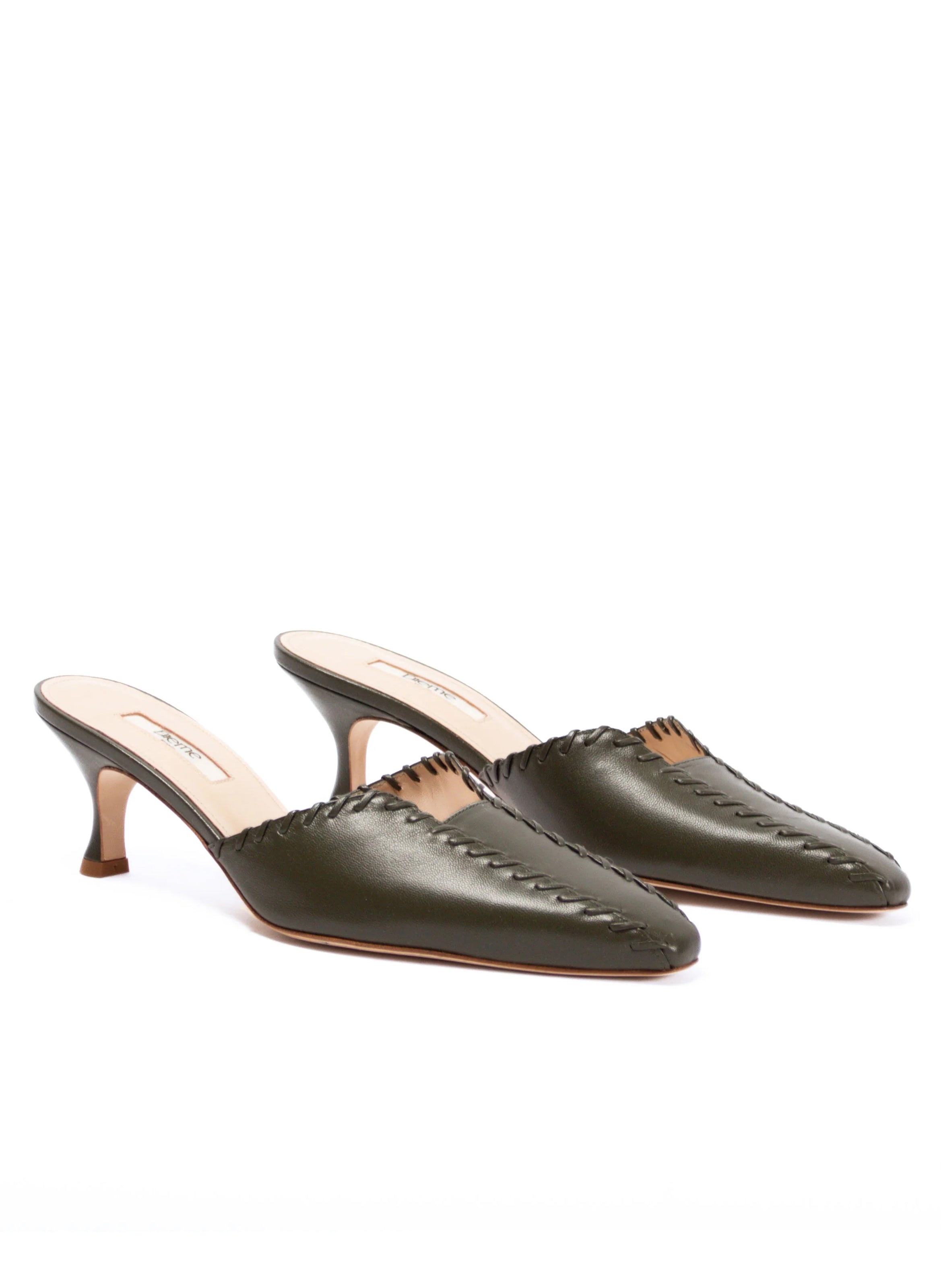 Mules Stitch Khaki - 1