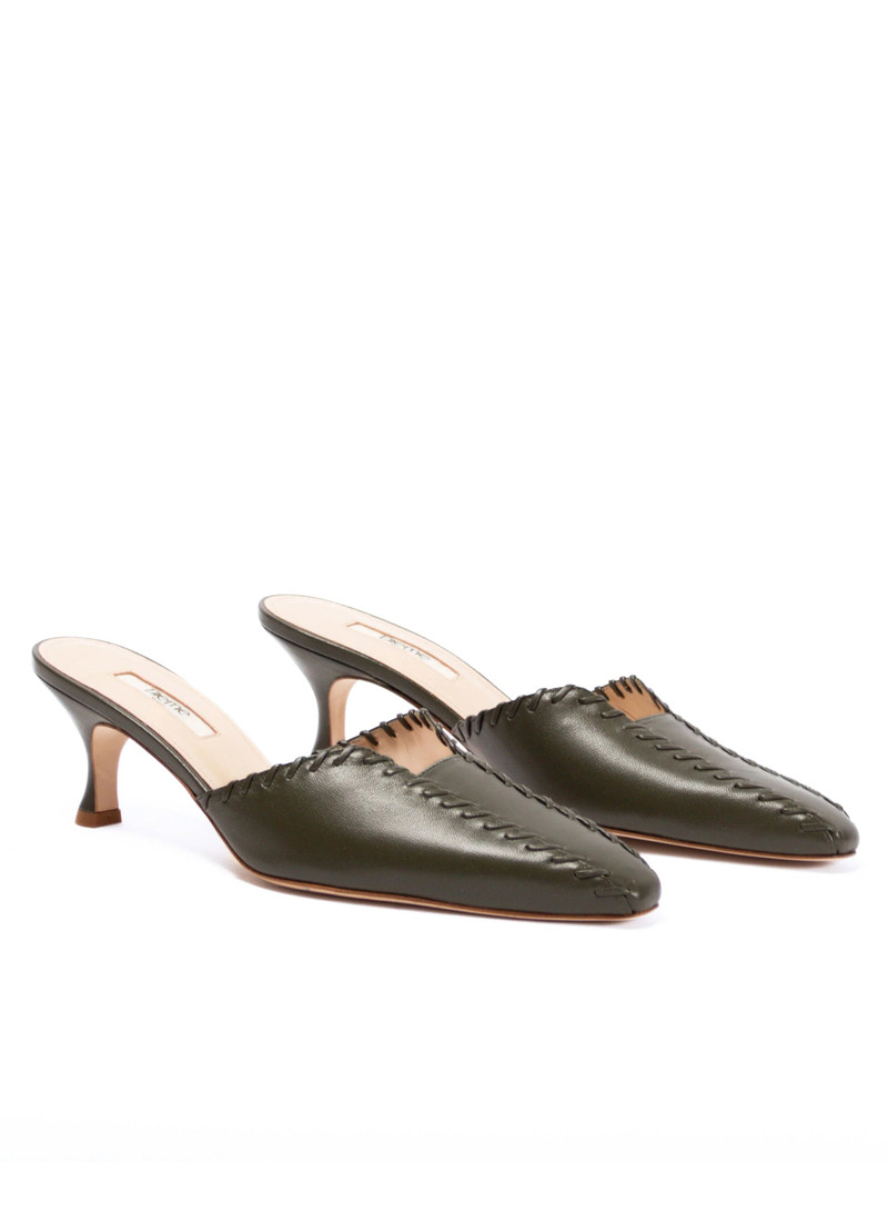 Mules Stitch Khaki 1