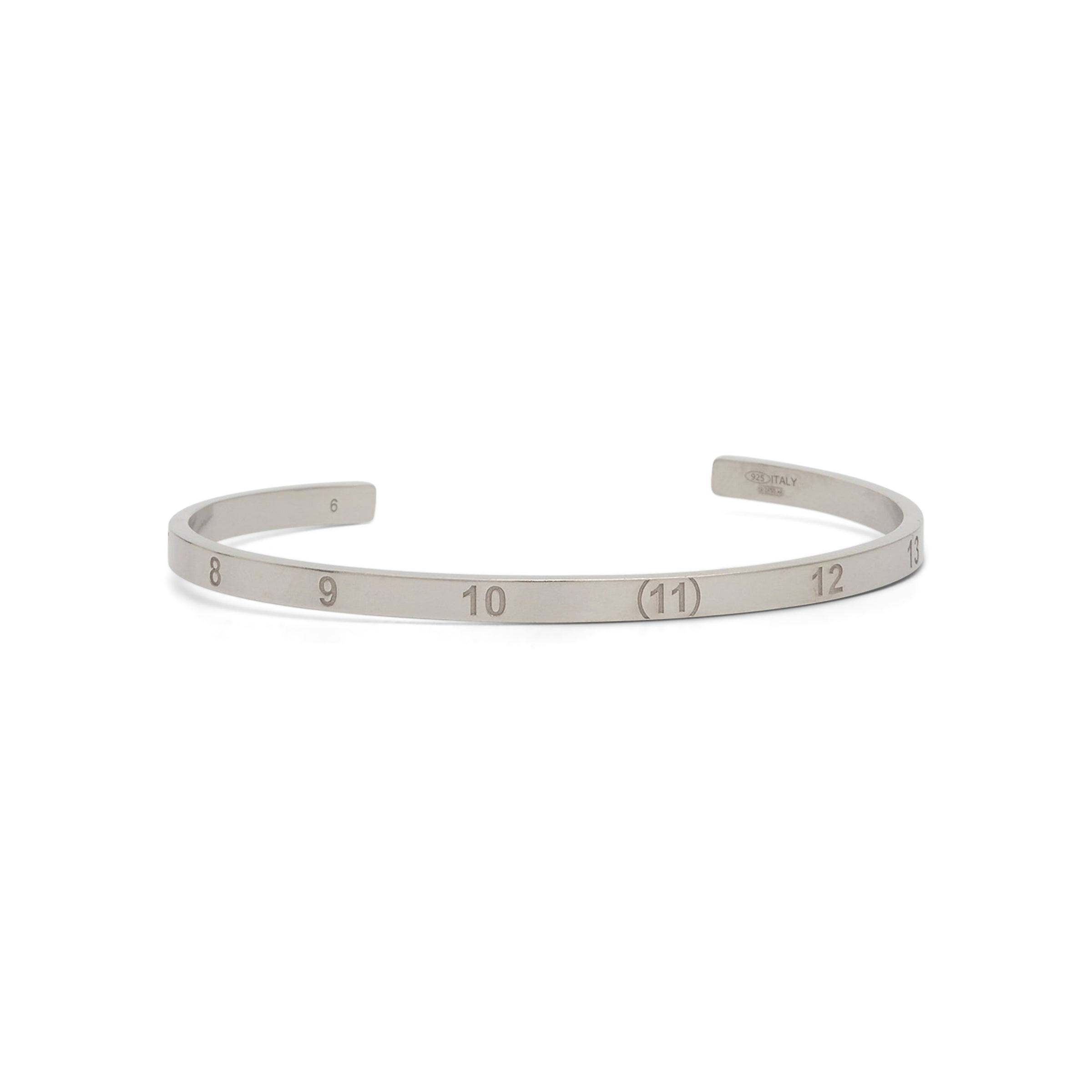 Numerical Cuff 4mm Bracelet in Silver - 1