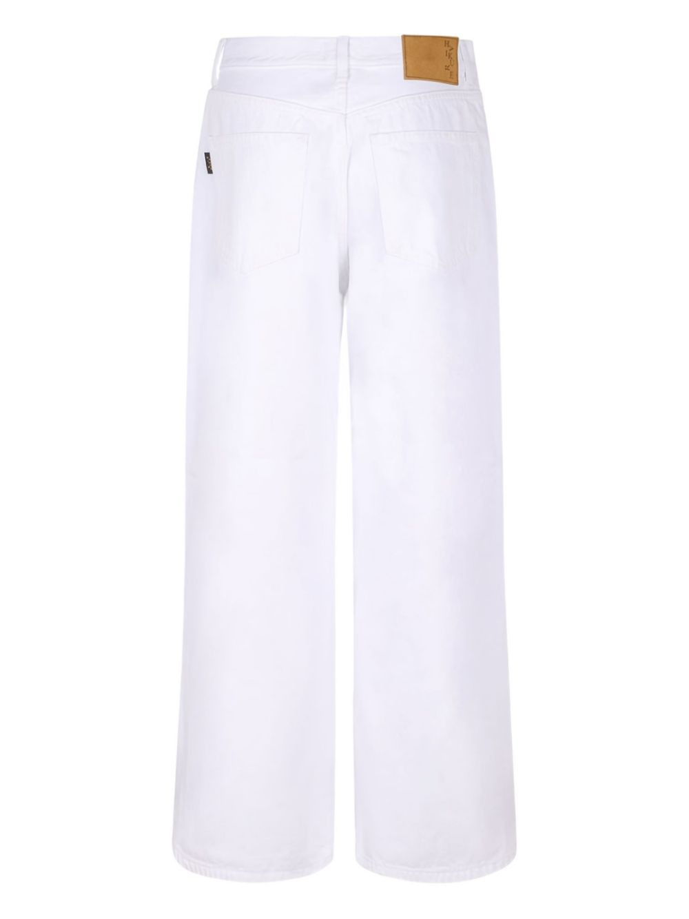 buttoned wide-leg jeans - 2