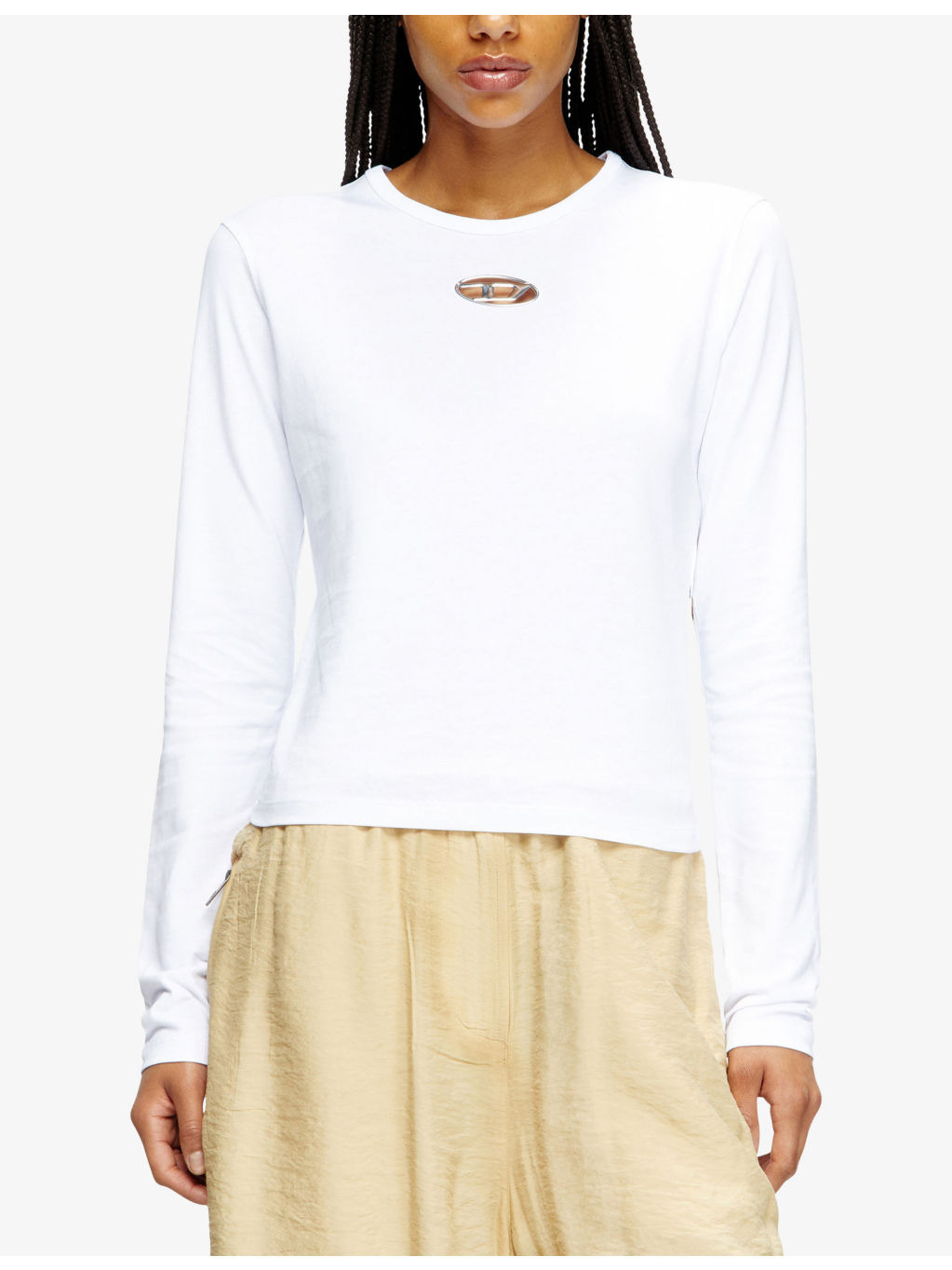 T-Uncutie-Long-Ls-Od Brand-Embellished Cotton-Jersey Top - 3