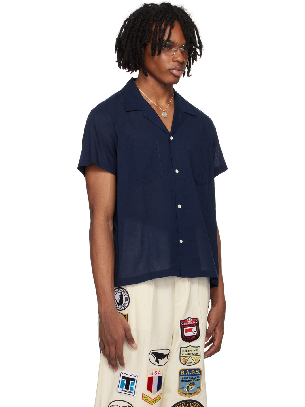 Navy Boxy Shirt - 2