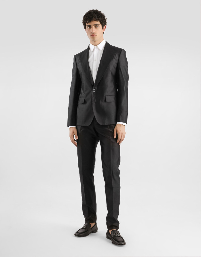 Dolce & Gabbana Double-breasted mikado shantung silk suit outlook