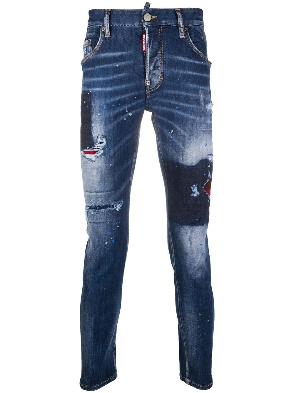 distressed skinny jeans - 1