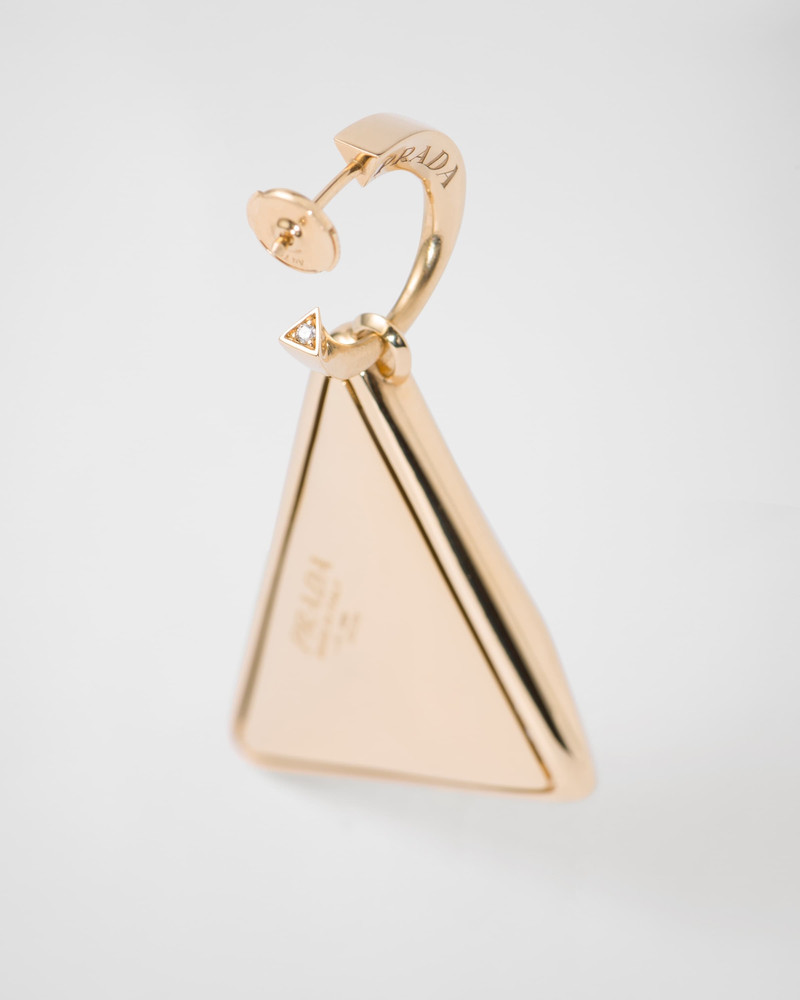 Eternal Gold single pendant earring in yellow gold and laboratory-grown diamonds 4