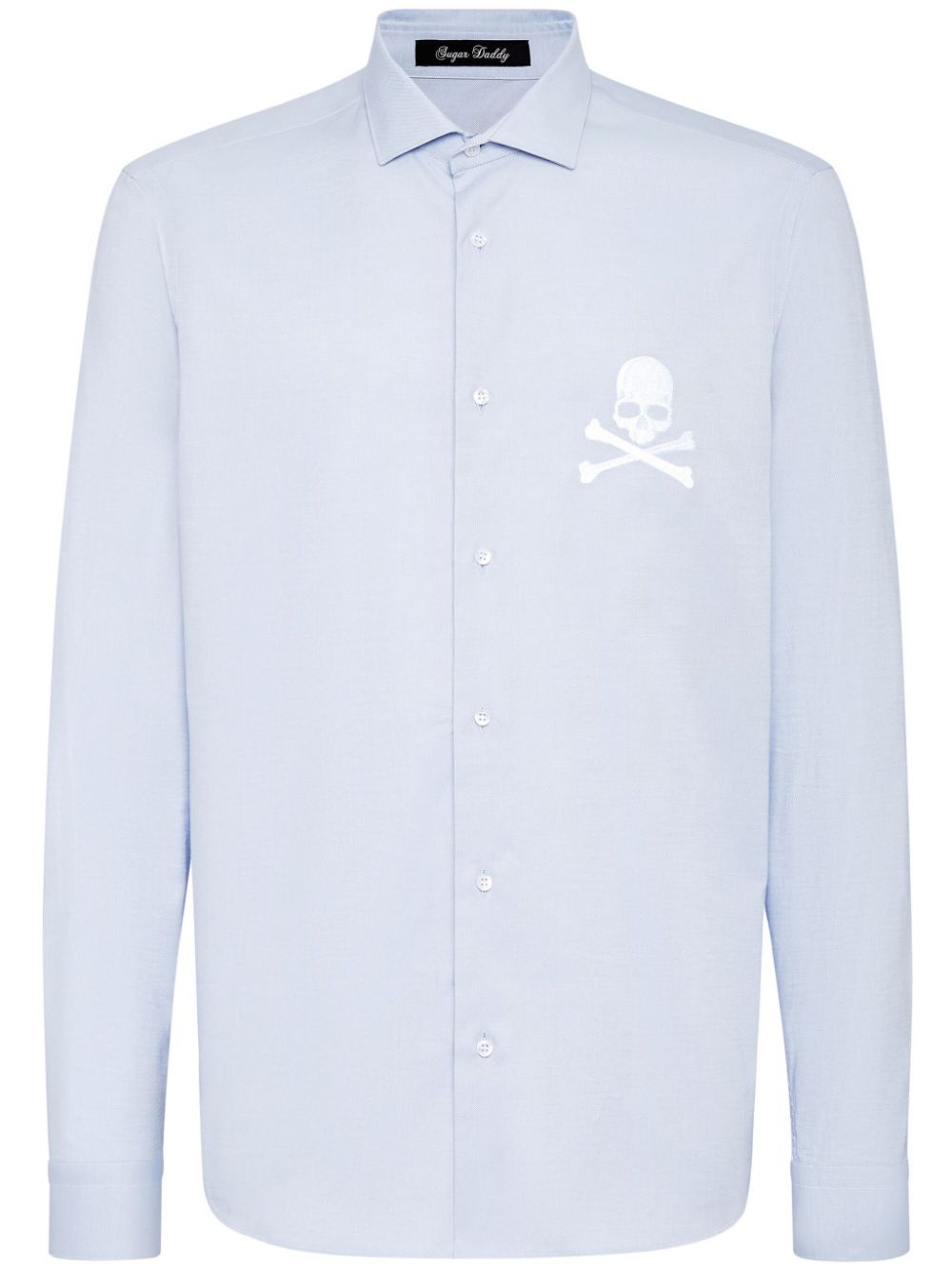 Sugar Daddy skull-embroidered cotton shirt - 1