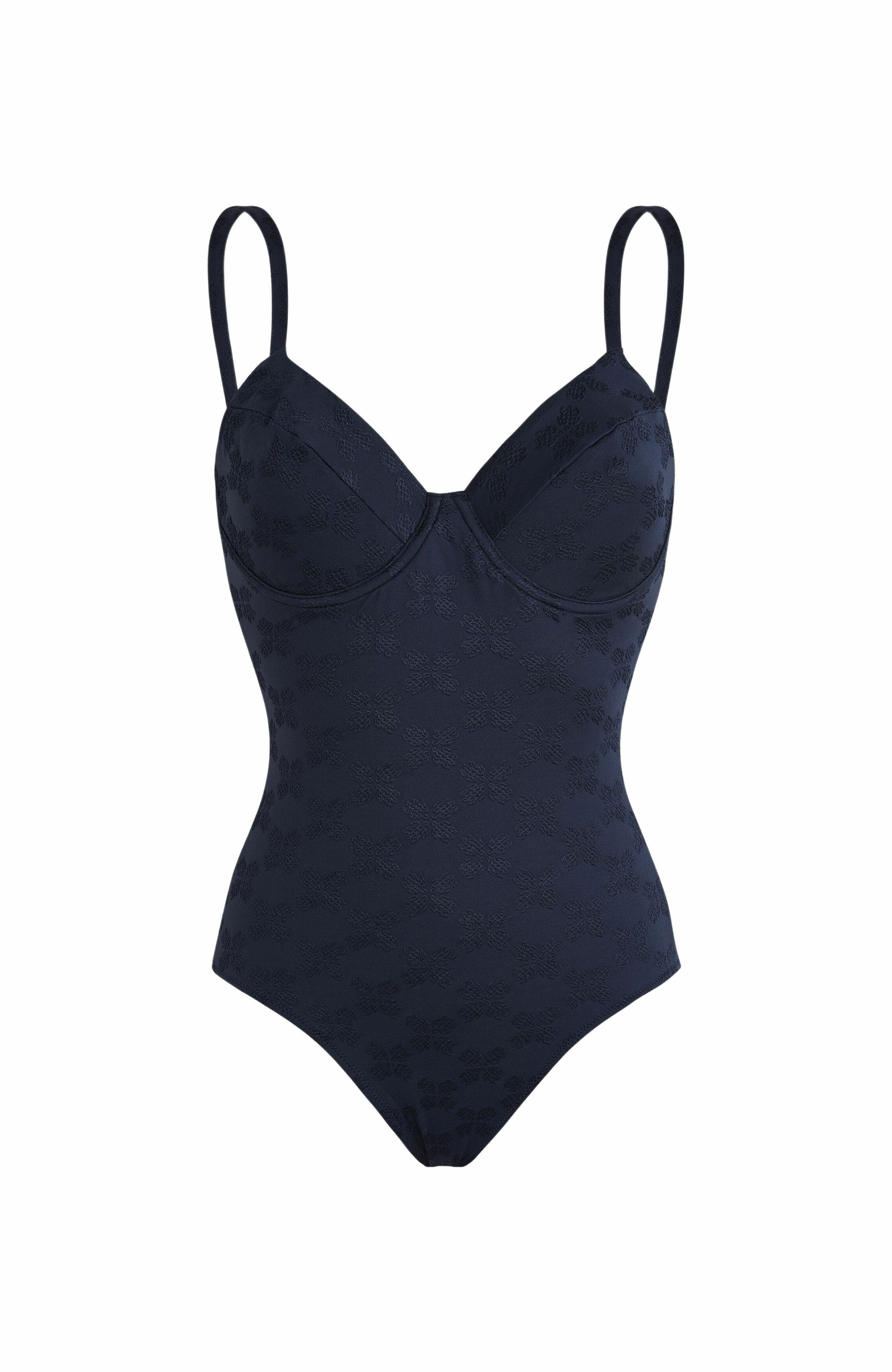 Vilebrequin Women's Turtles Monogram Underwire One-Piece Swimsuit in Bleu Marine at Nordstrom - 2