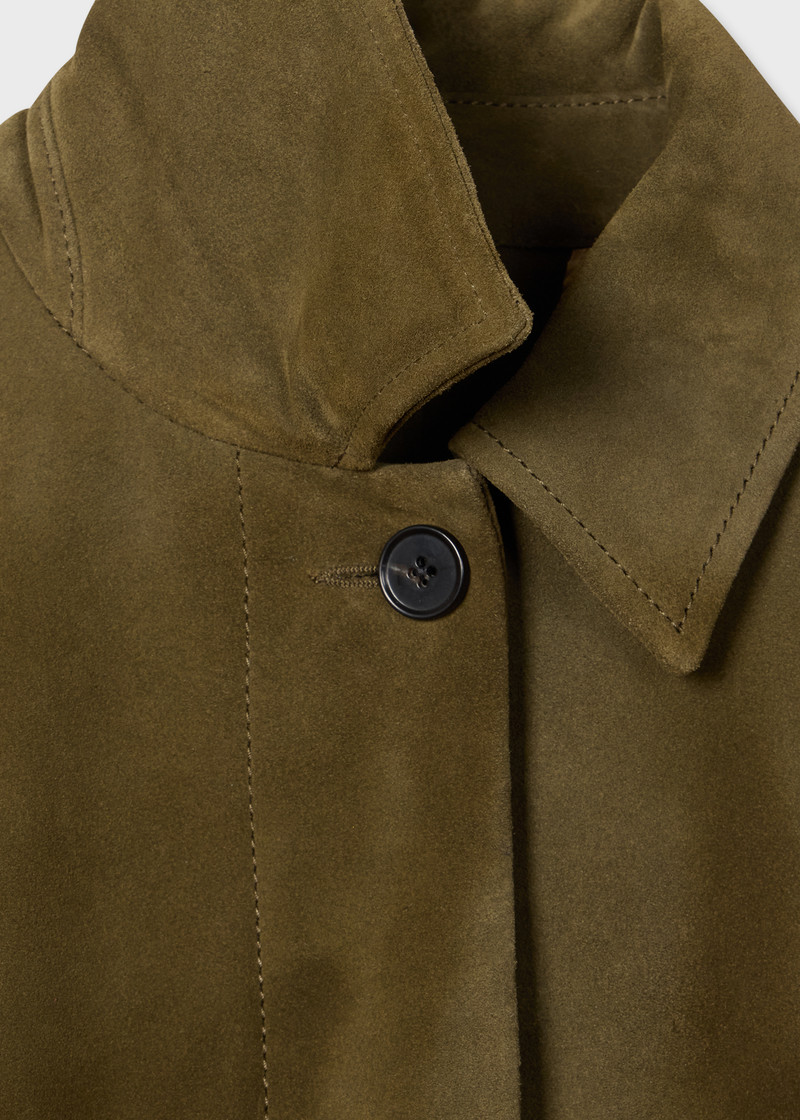 Women's Olive Suede Swing Jackets 3