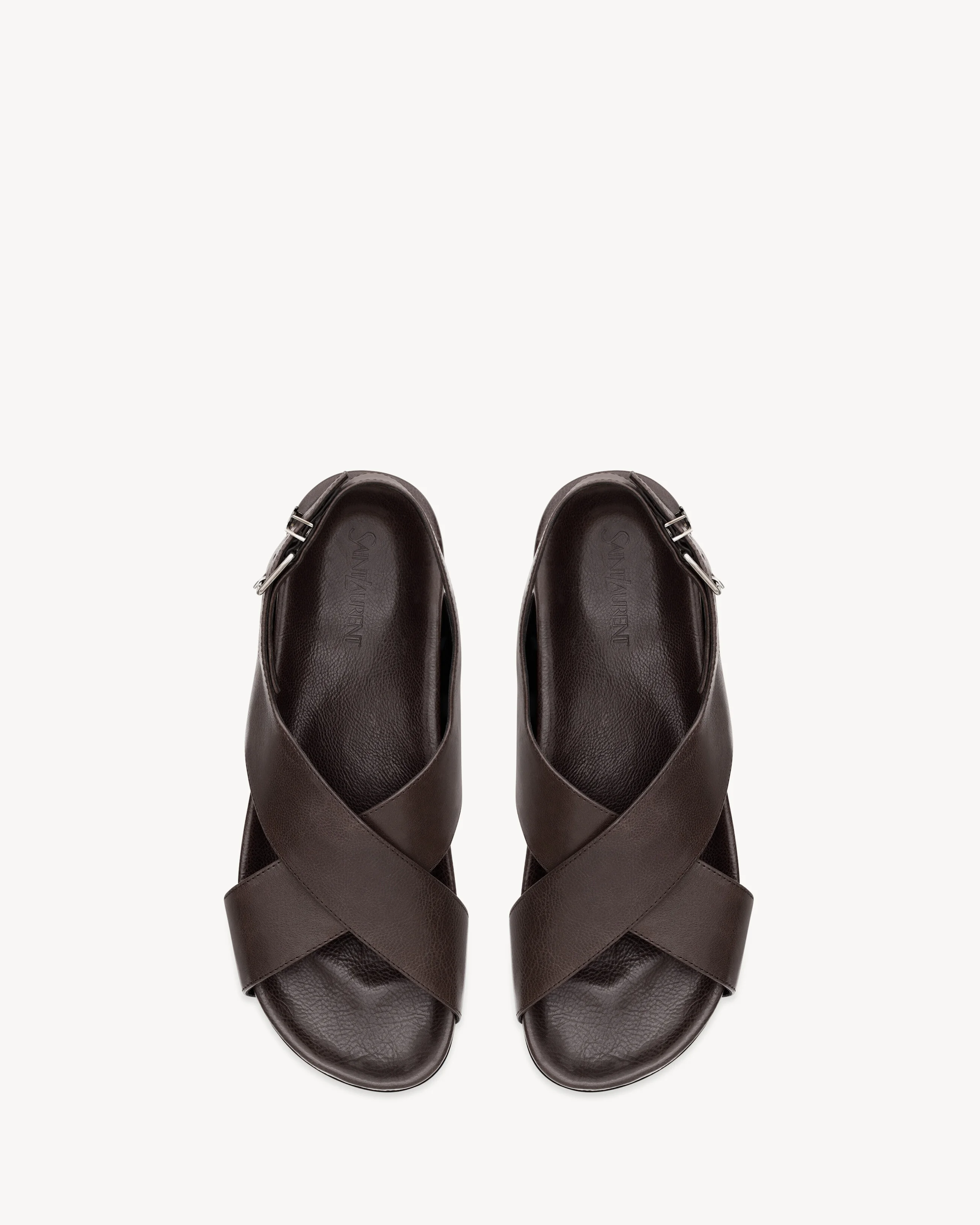 HELIOS SANDALS IN GRAINED LEATHER - 1