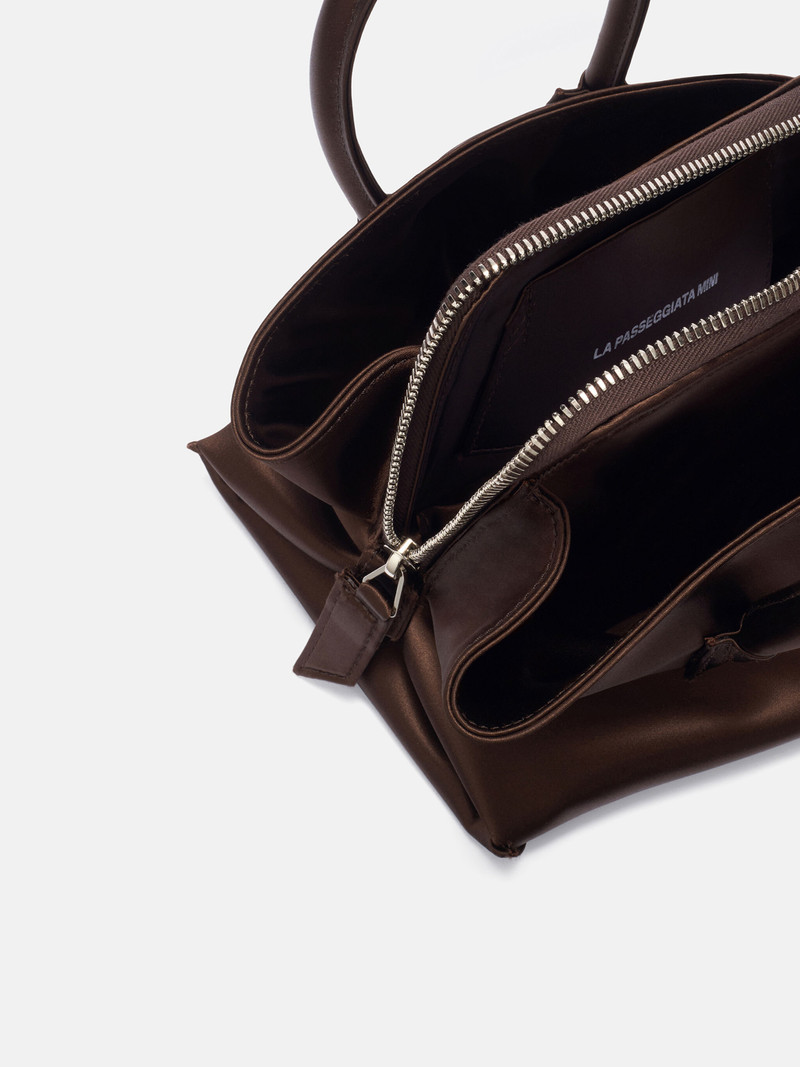 ''LA PASSEGGIATA MINI'' DARK BROWN TOP HANDLE 5