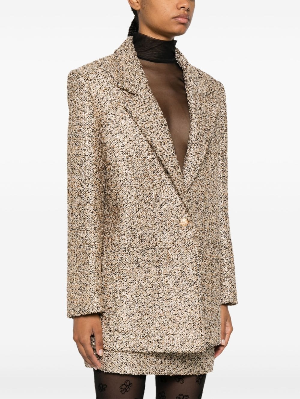 lurex tweed blazer - 3