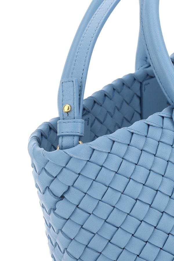 ハンドバッグ BOTTEGA VENETA CERULEAN BLUE LEATHER MINI CABAT HANDBAG Bottega Veneta Cerulean Blue Leather Mini Cabat Handbag