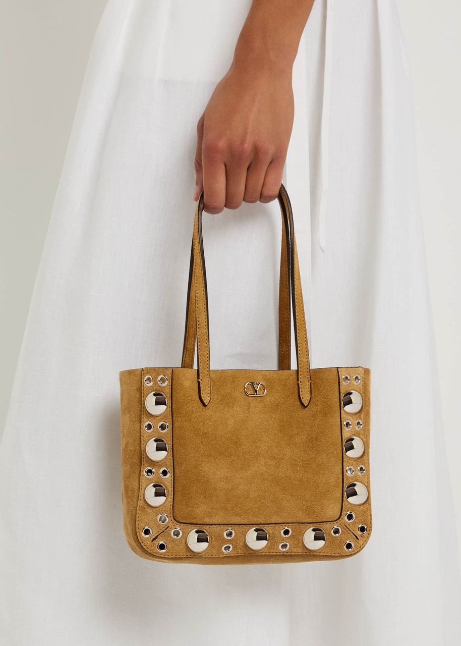 Valentino Garavani Nellcôte Mini Studded Suede Tote - 5