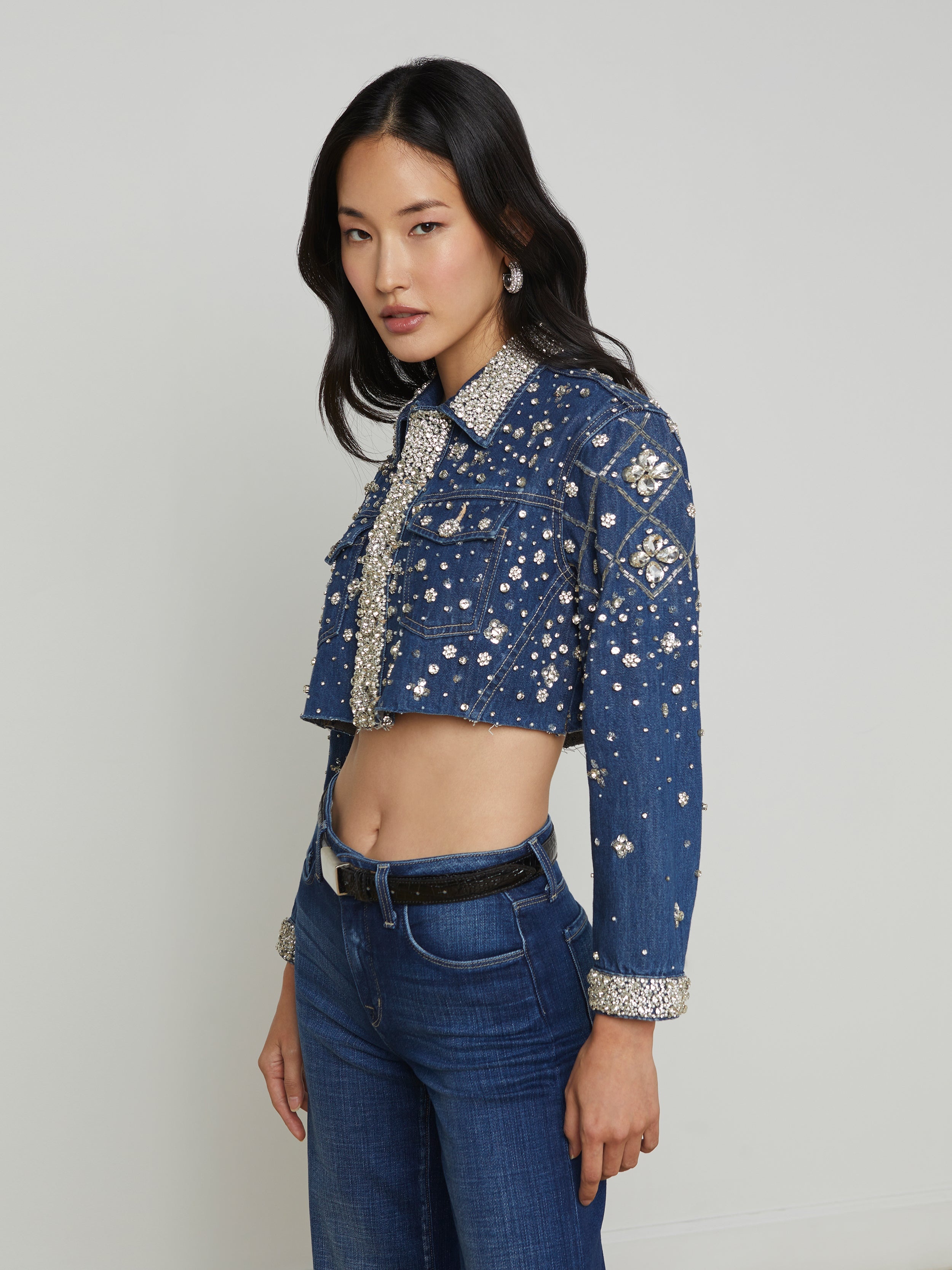 Genevie Embellished Denim Jacket - 4