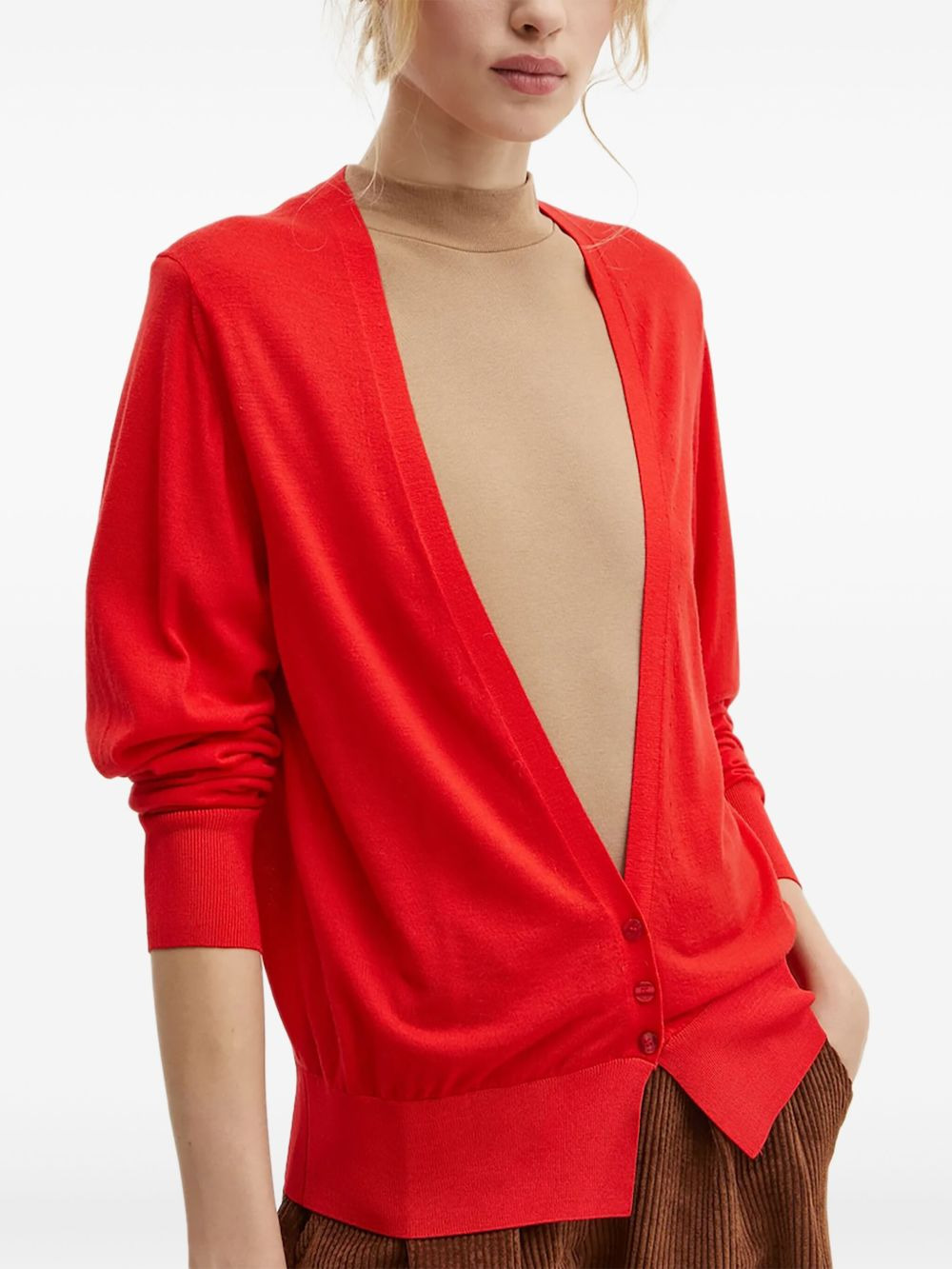button-front cardigan - 3
