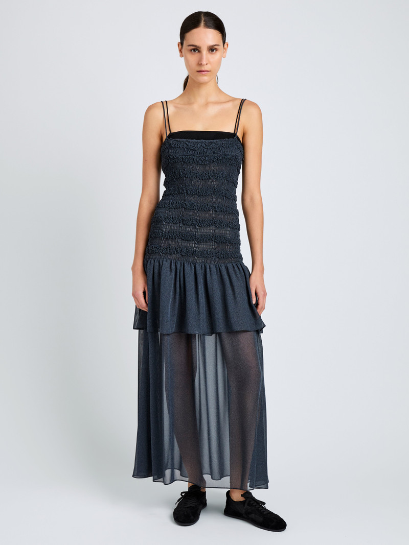 Proenza Schouler Michal Dress in Melange Georgette outlook