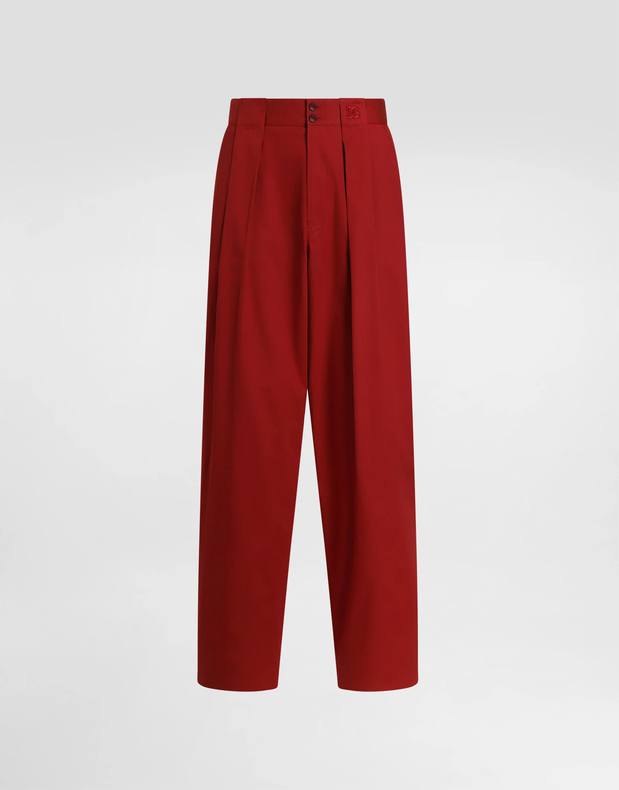 Stretch cotton gabardine trousers - 1
