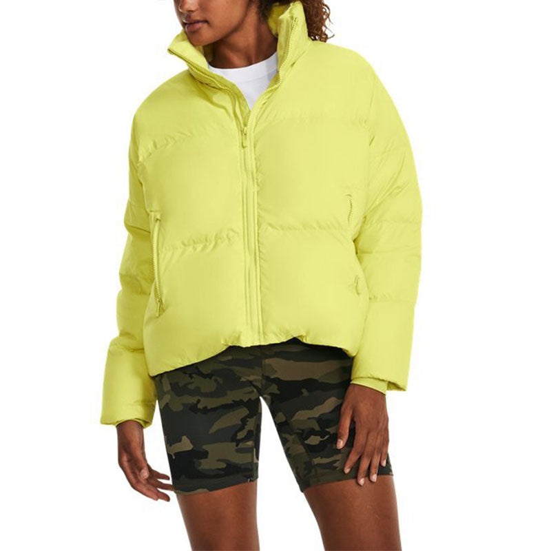 (WMNS) Under Armour ColdGear Infrared Fleece Down Jacket 'Neon Green' 1378858-743 - 3