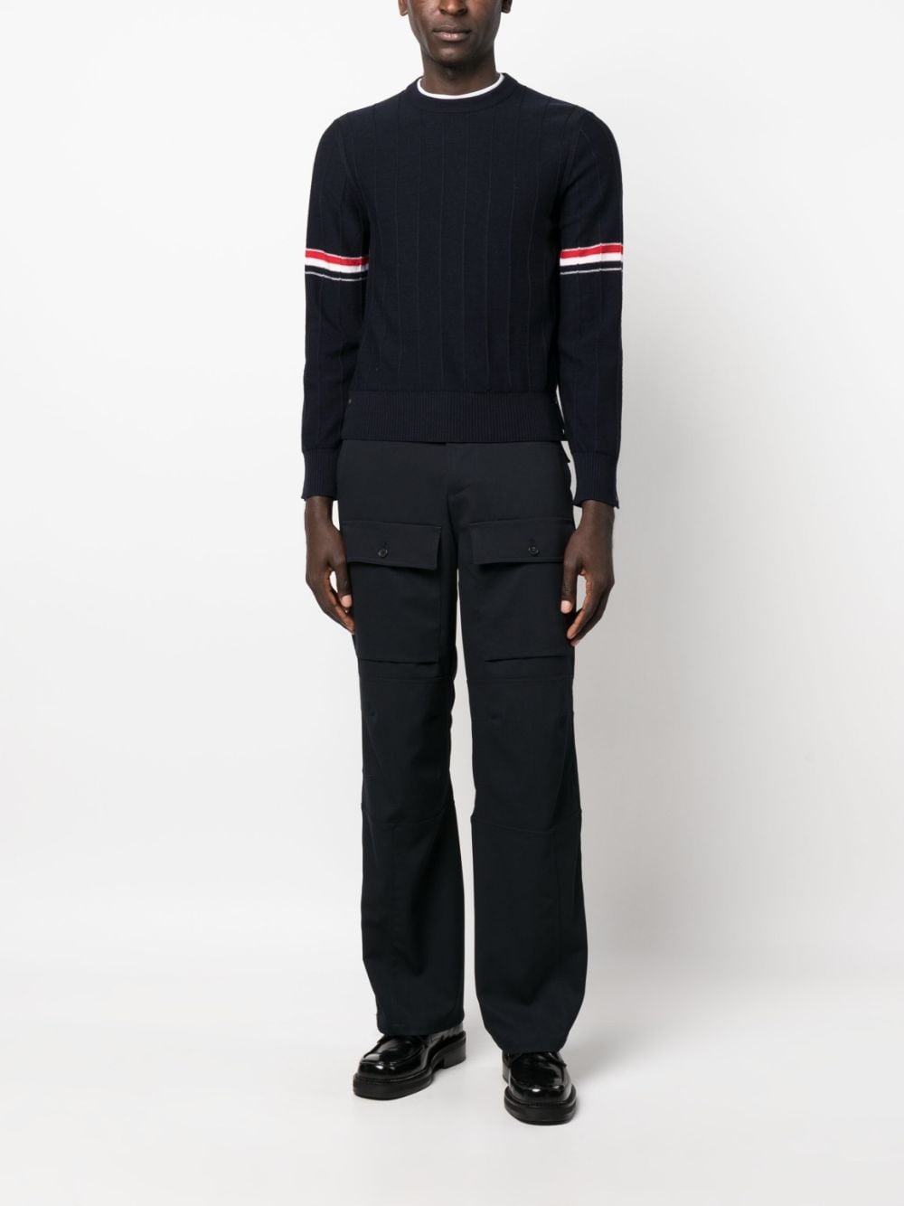 RWB-stripe long-sleeve jumper - 2