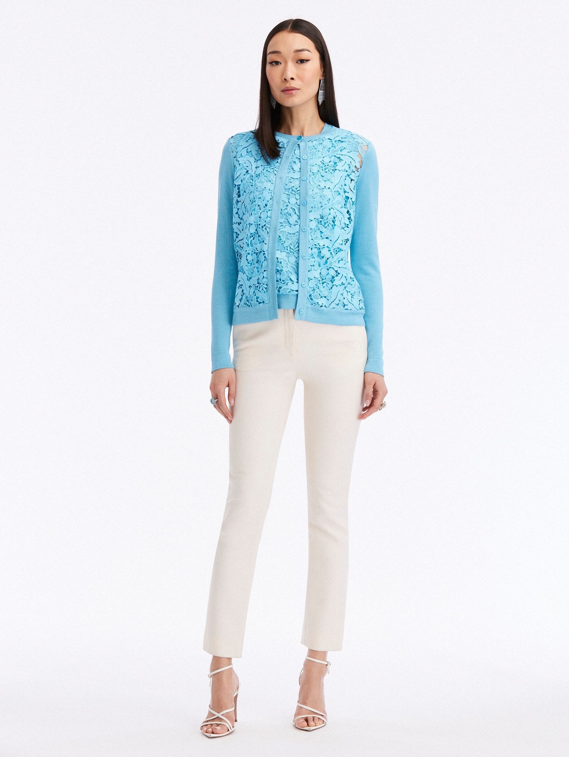 ACORN GUIPURE INSET CARDIGAN - 2