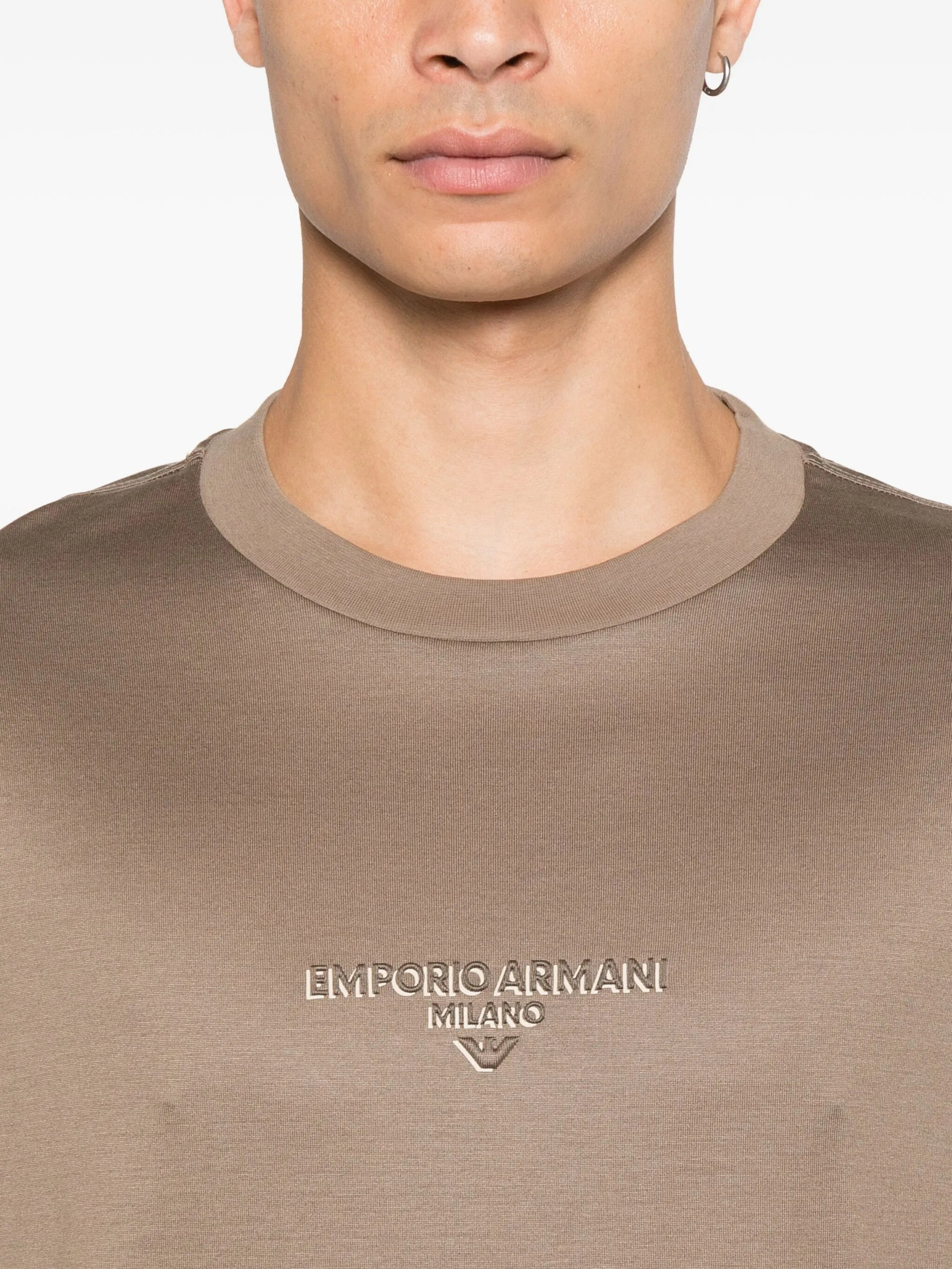 Emporio Armani Logo-embroidered T-shirt - 4