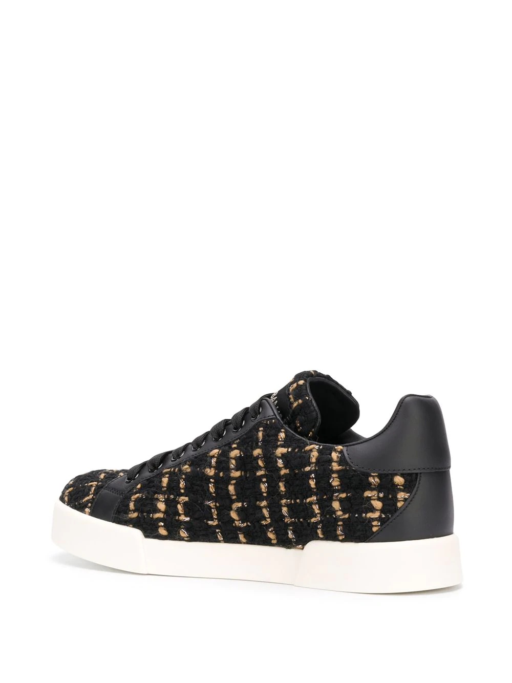 tweed low-top sneakers - 3