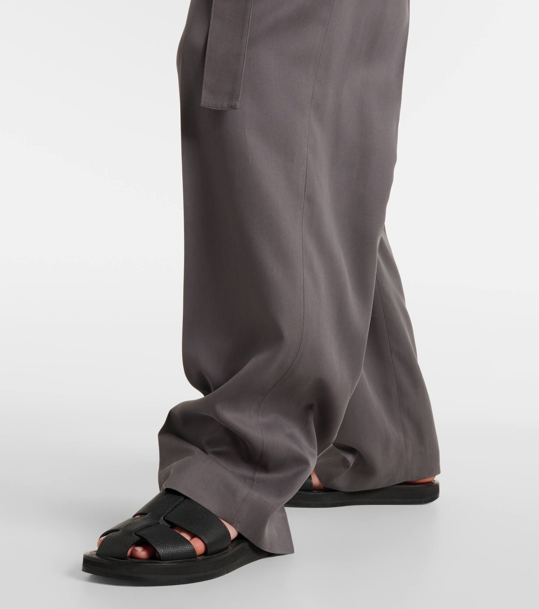 Lonan high-rise silk pants - 5