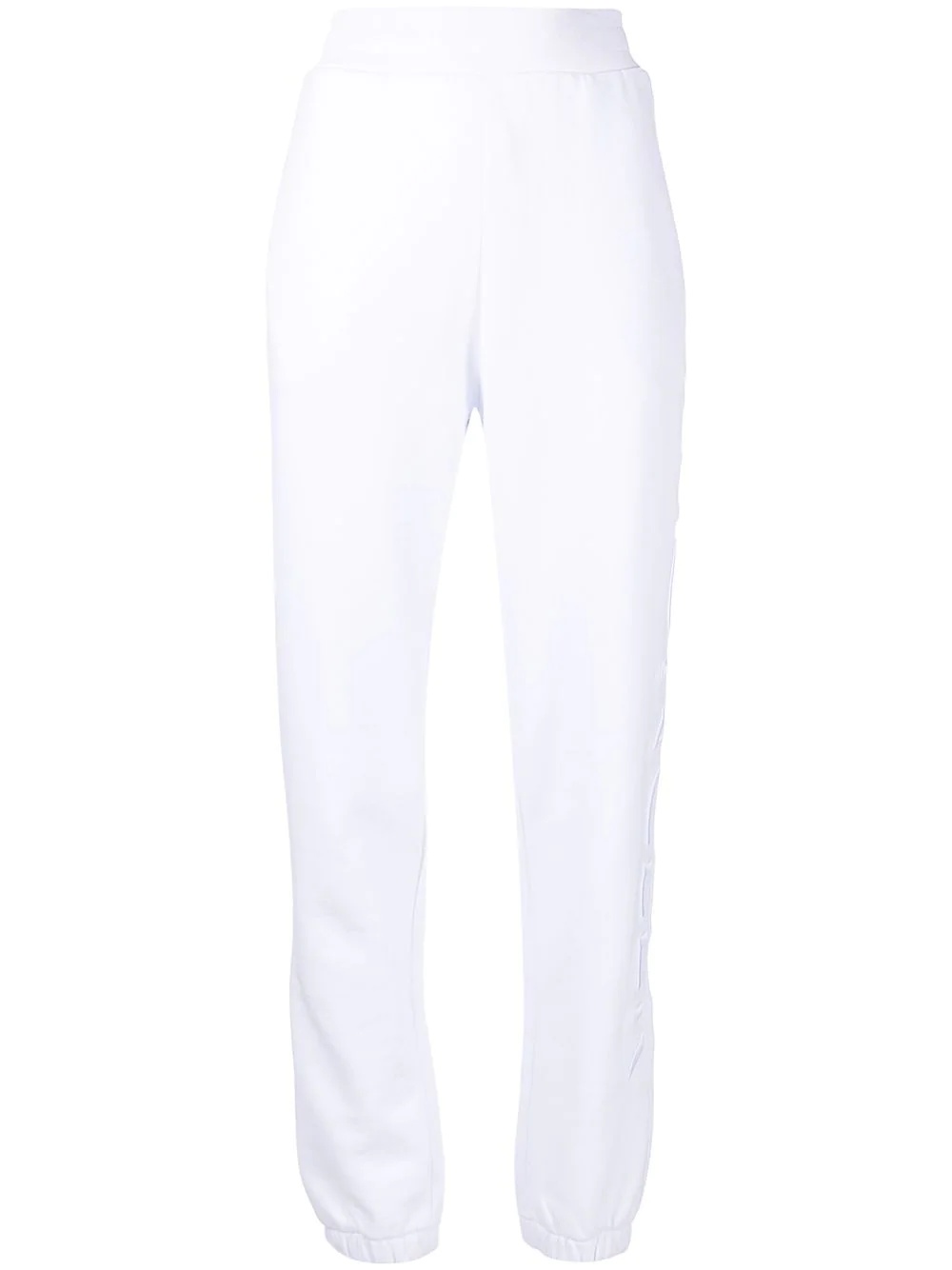 embossed-logo cotton track pants - 1