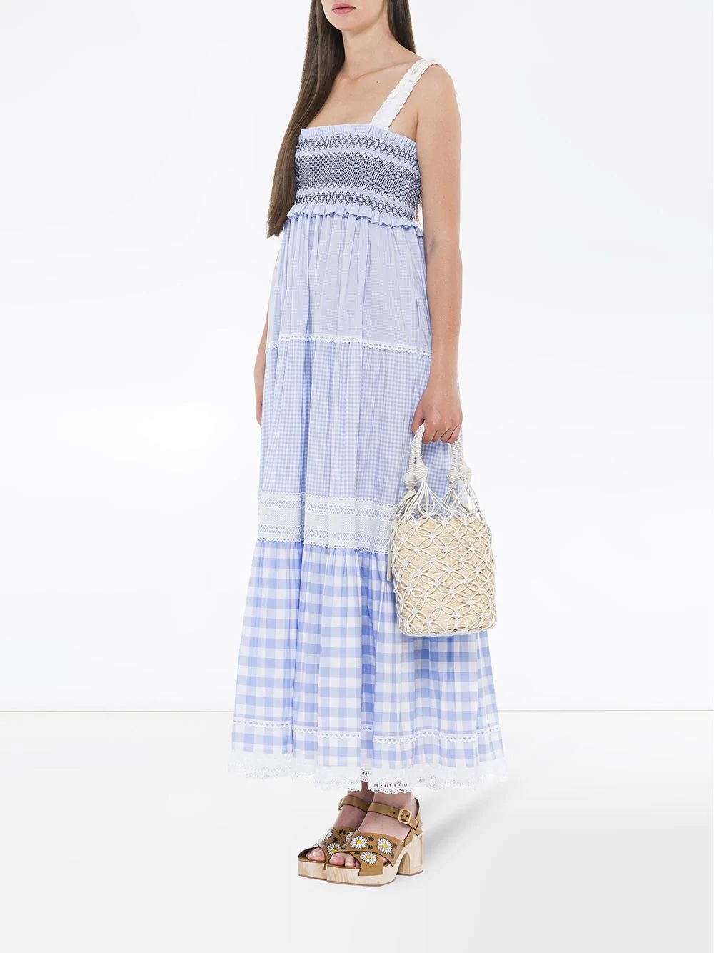 embellished gingham check dress - 2