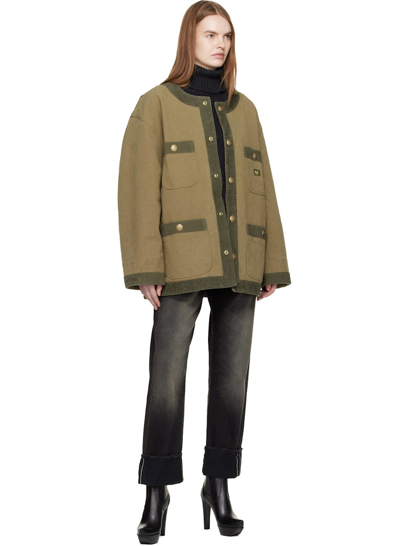 R13 Khaki Cord Trimmed Chore Jacket outlook