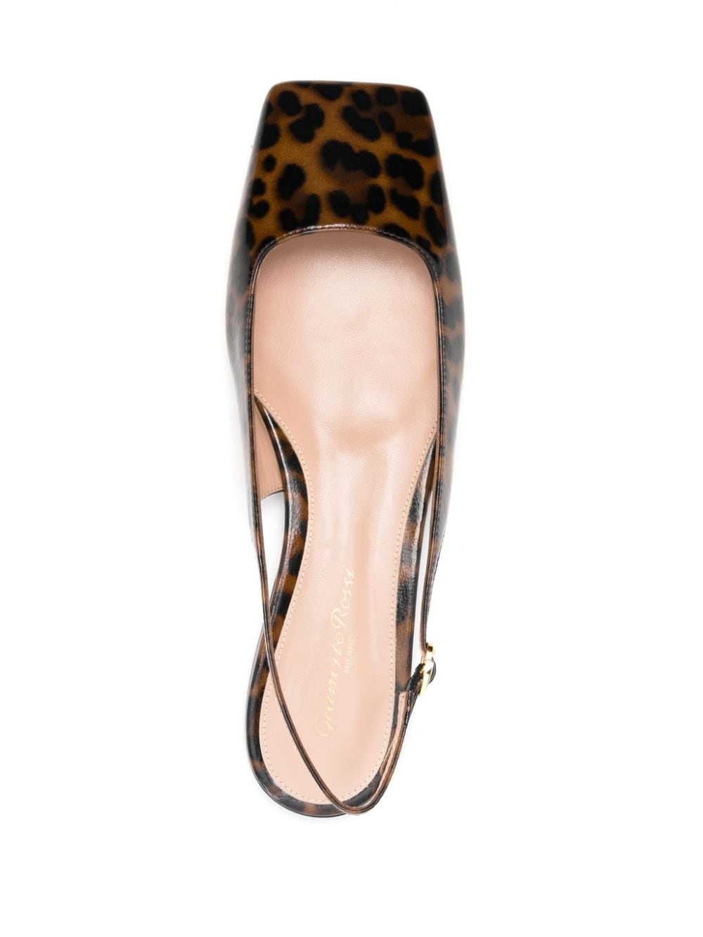 leopard-print ballerina shoes - 4