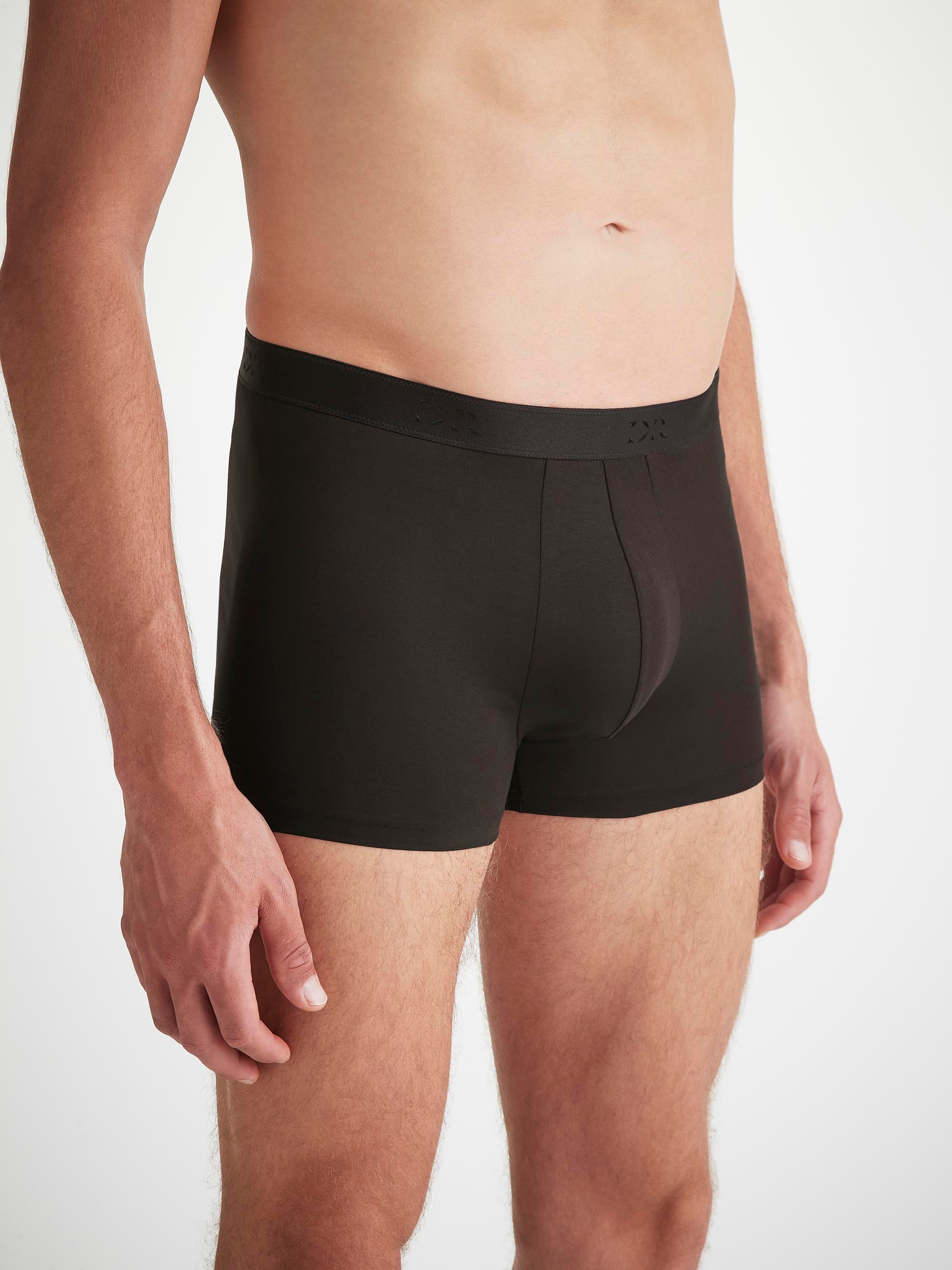 Men's Boxer Briefs Jack Pima Cotton Stretch Black - 3