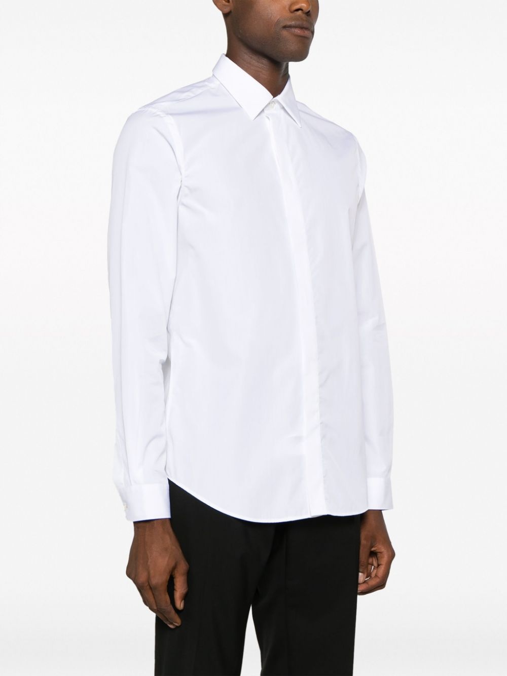 classic-collar cotton shirt - 3
