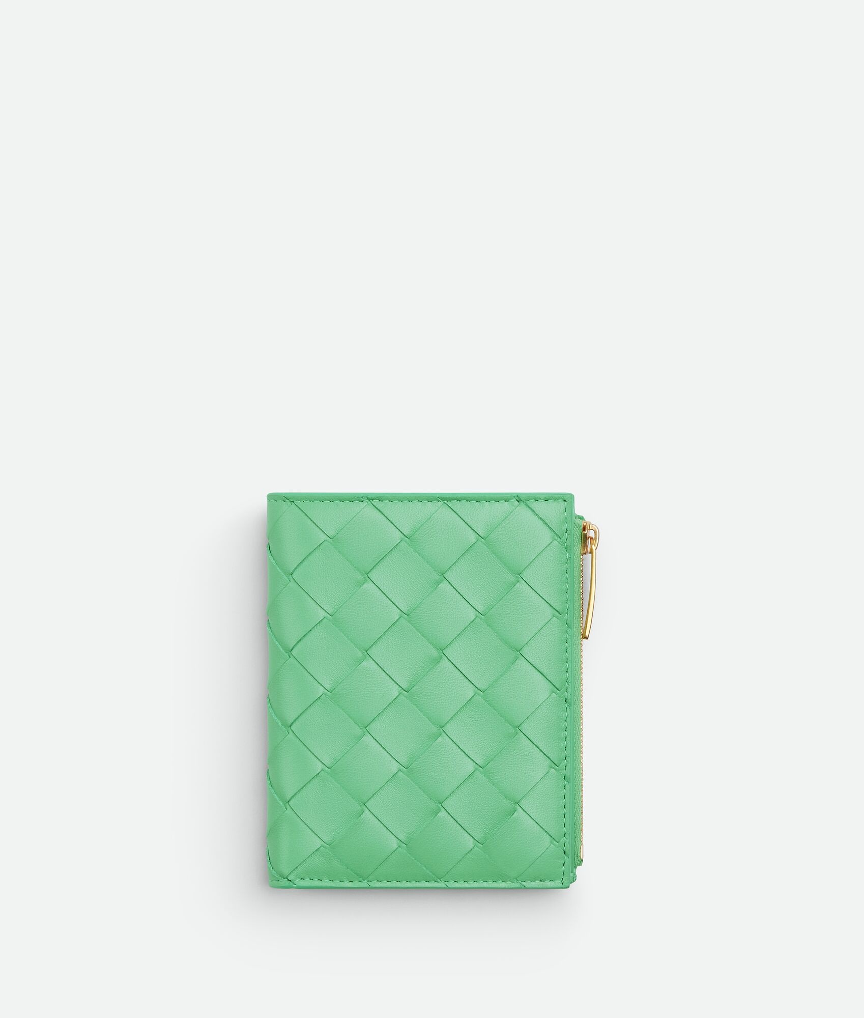 Small Intrecciato Bi-Fold Zip Wallet - 1