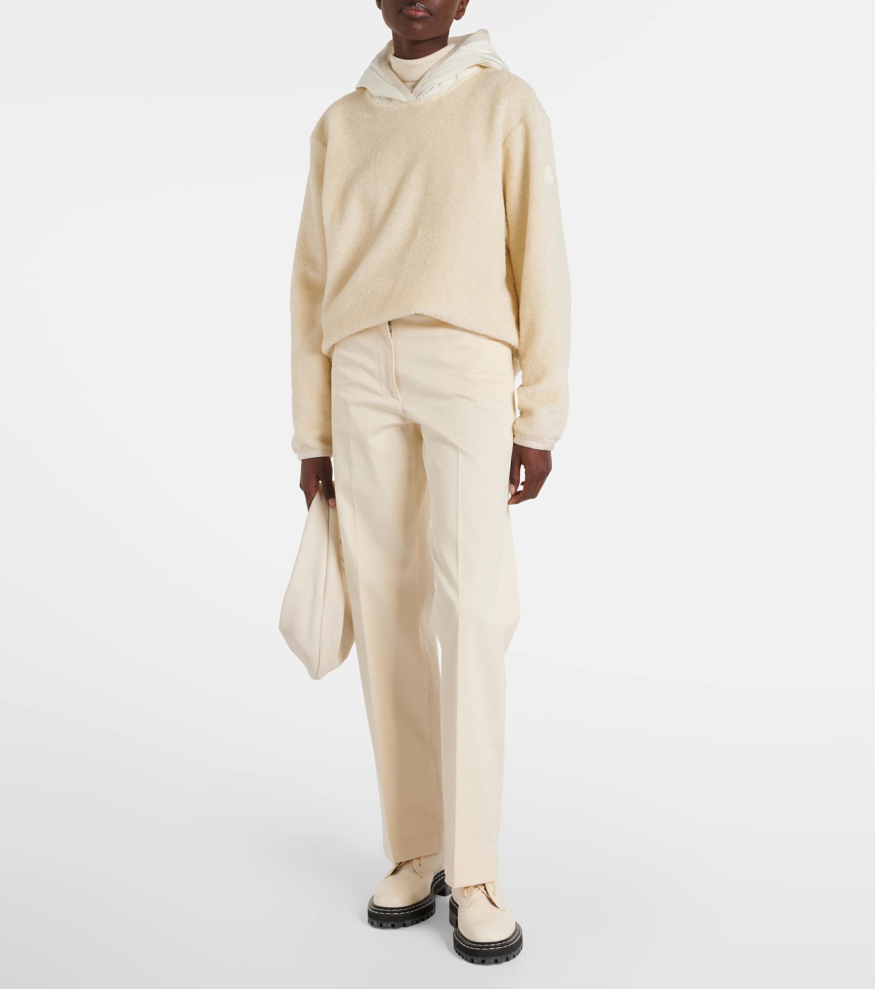 Cotton gabardine straight pants - 2