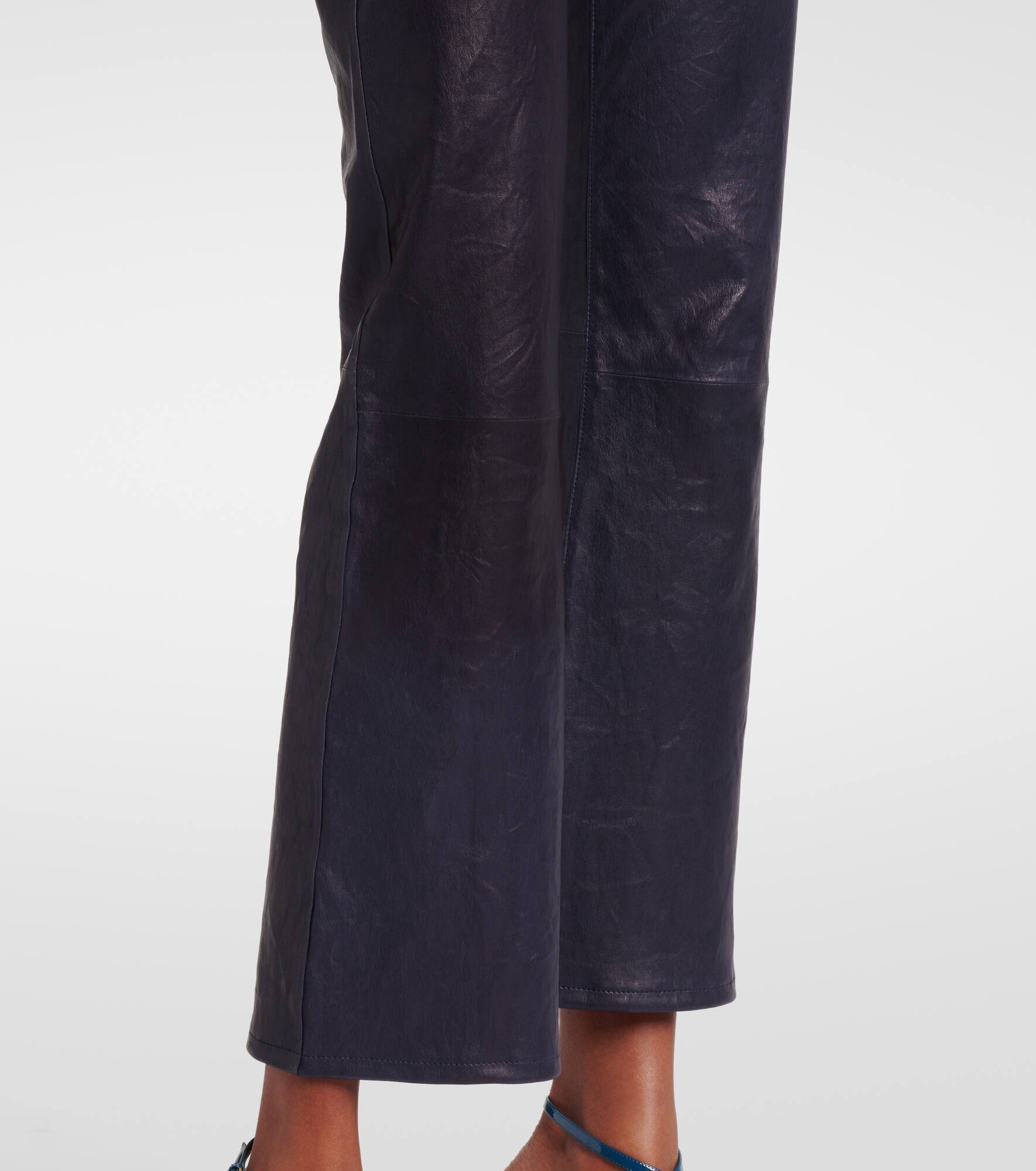 Reboot Crop leather bootcut pants - 5