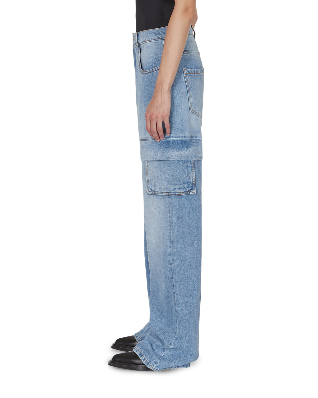 OVERSIZED DENIM CARGO PANT - 8