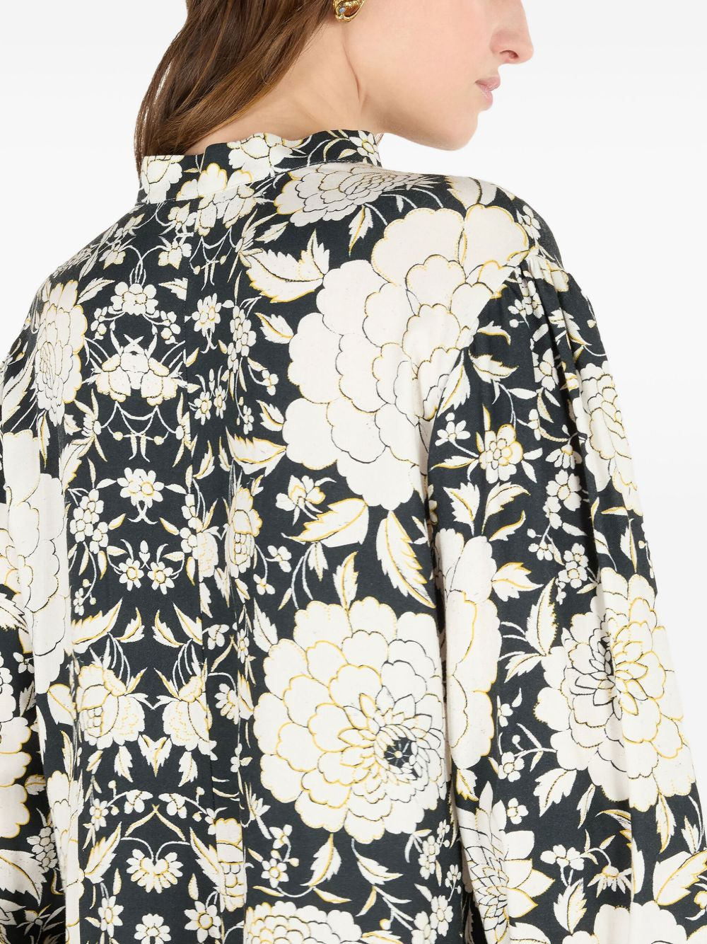 floral-print mini dress - 5