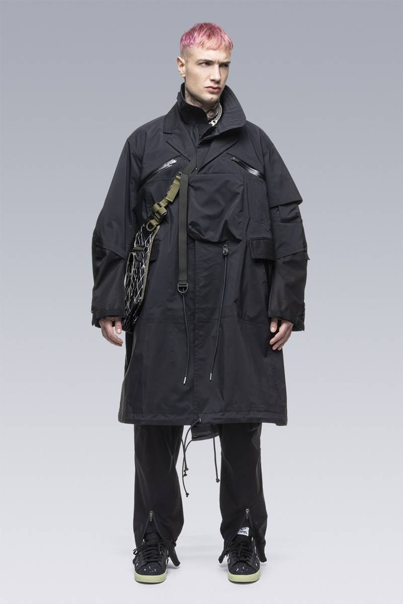 SAC-J2760 sacai / ACRONYM Trench Coat Black 23