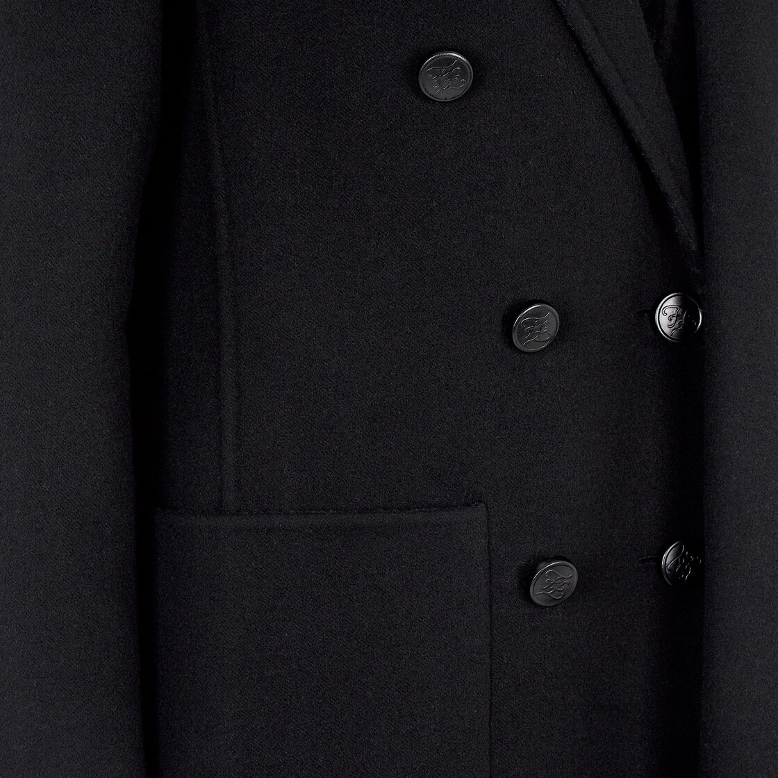 Black wool coat - 3